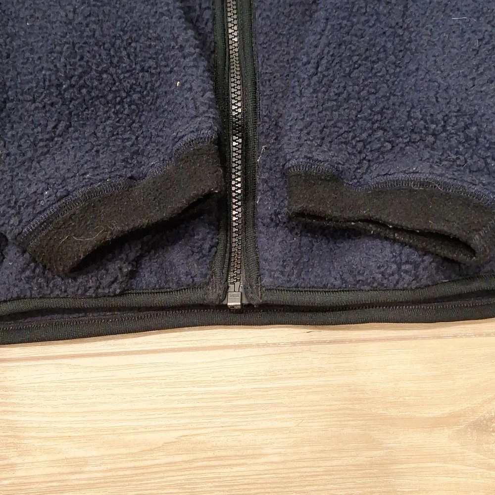 Vintage REI Navy Blue Polartec Fleece Full Zip Sweater Jacket L